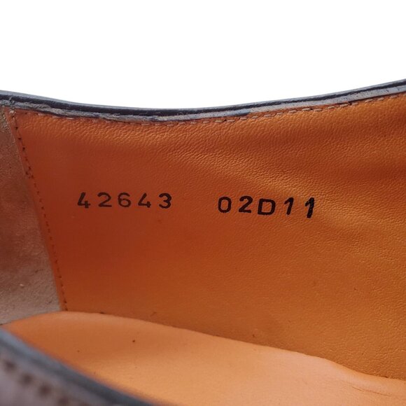 SANTONI Mens 'Salem' Brown Burnished Leather Cap Toe Oxfords Sz 11 D Italy $730 - Picture 13 of 14